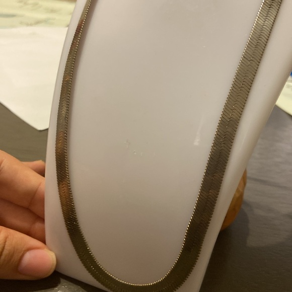 Vintage Silver Herring Bone  Necklace - Picture 4 of 4